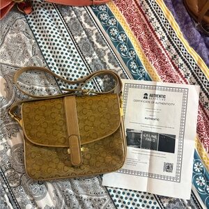 Celine Vintage Camel Shoulder Bag